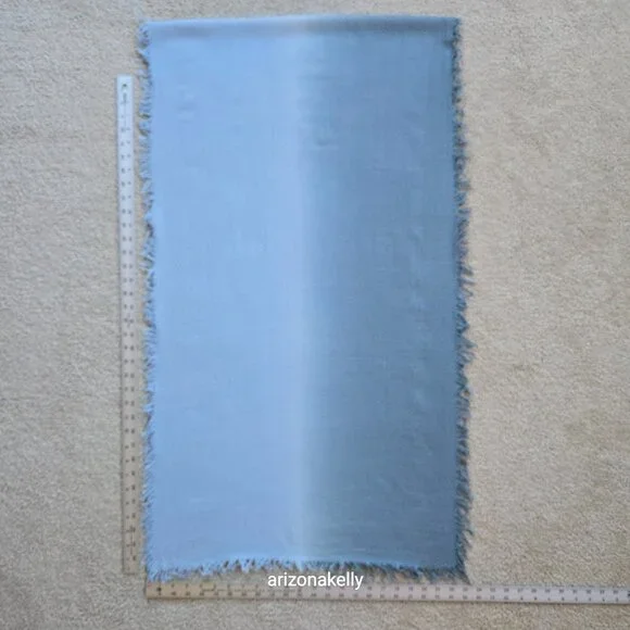 Ombre Cashmere Scarf Blue Gradient Woven - Picture 6 of 8
